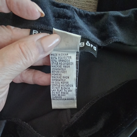 Bianca Nygard Black Stretch Velvet Pant 14 - Picture 6 of 6